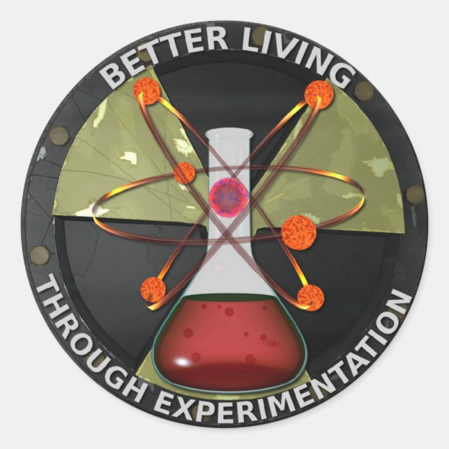 Better Living Through Experimentation Version 3 Classic Round Sticker (Front)
