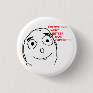 Better Than Expected Rage Face Meme 3 Cm Round Badge