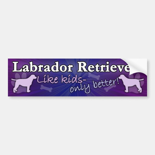 Better than Kids Labrador Retriever Bumper Sticker (Front)