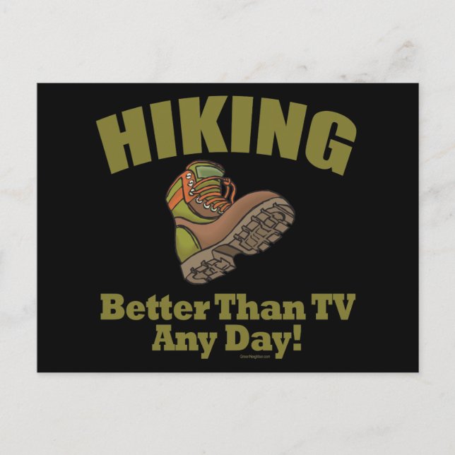 Better Than TV - Hiking Postcard (Front)