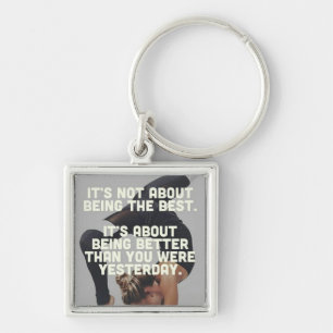 Better Than Yesterday - Women's Yoga Motivational Key Ring