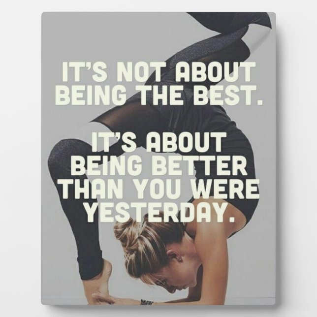 Better Than Yesterday - Women's Yoga Motivational Plaque (Front)