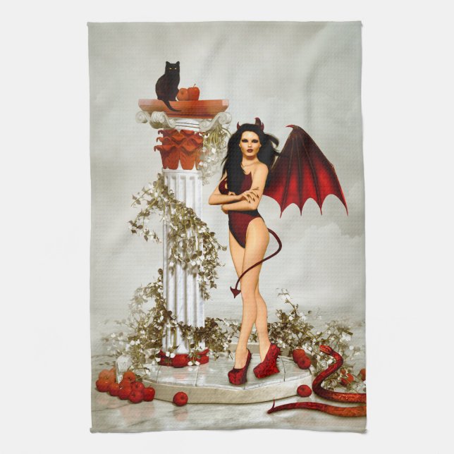 Better The Devil You Know Tea Towel (Vertical)