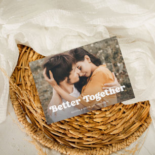 Better Together   Boho Multi Photo Engagement Announcement