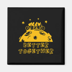Better Together Cat Chicken Tandem Bicycle Bike Pl Magnet