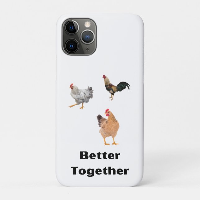 Better Together. chickens, humour, funny Case-Mate iPhone Case (Back)