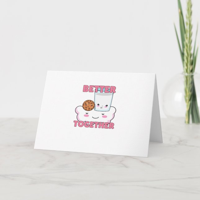 Better Together Chocolate Chip Cookie and Milk Pla Card (Front)