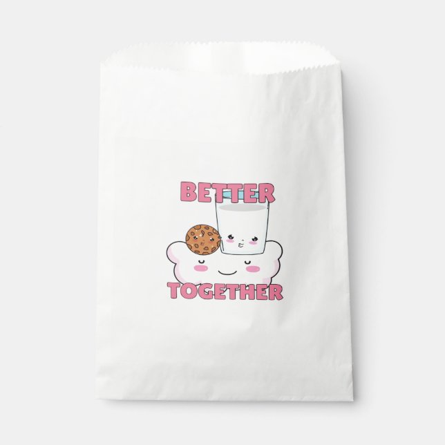 Better Together Chocolate Chip Cookie and Milk Pla Favour Bags (Front)