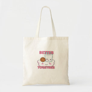 Better Together Chocolate Chip Cookie and Milk Pla Tote Bag