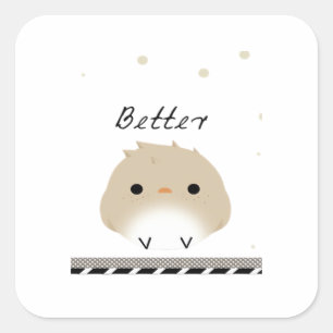 Better Together Clean Design  Square Sticker