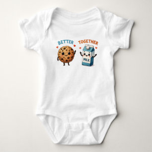 "Better Together" Cookie and Milk Baby Bodysuit