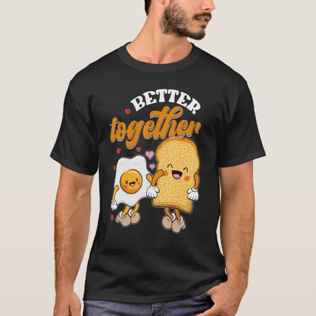 Better Together Foodie  Retro Valentine Matching C T-Shirt (Front)