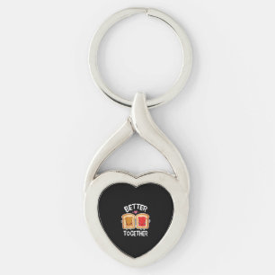 Better Together Fun Couple Playful Style  Key Ring