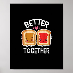 Better Together Fun Couple Playful Style  Poster