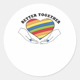 Better Together Graphics Creative Style  Classic Round Sticker