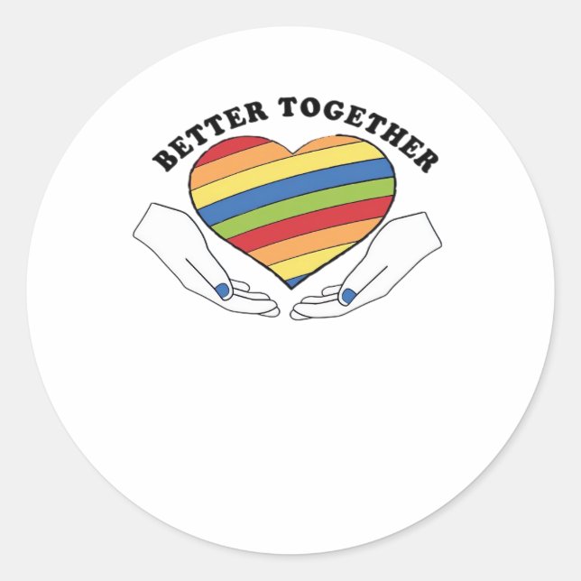 Better Together Graphics Creative Style  Classic Round Sticker (Front)