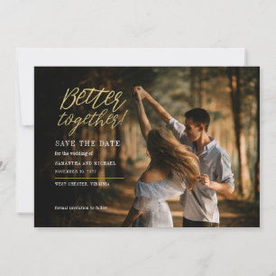 Better Together Hand-Lettered Photo Wedding Save The Date