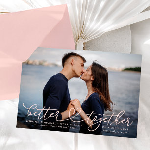 Better Together Heart Photo Engagment Announcement