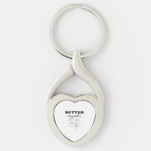 Better Together Kissing Romantic Design  Key Ring