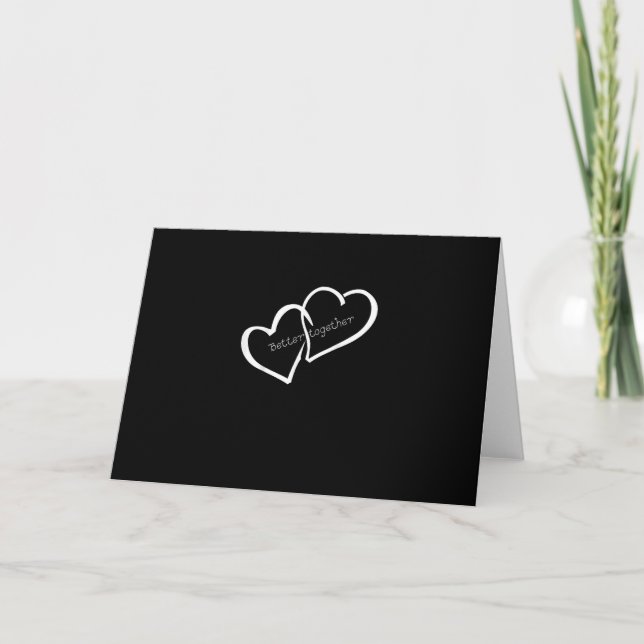 Better Together Long Distance Relationship Modern  Card (Front)