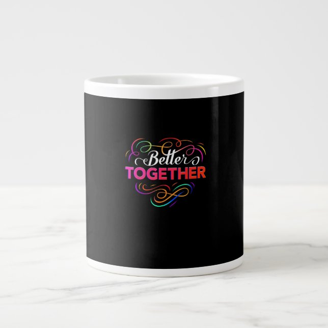 Better Together Minimal Design  Large Coffee Mug (Front)