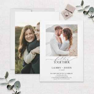 Better Together Modern 2 Photo Engagement Party Invitation