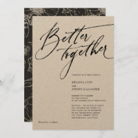 Better Together Modern Calligraphy black and white
