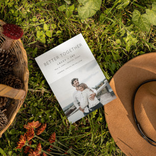 Better Together Modern Photo Wedding  Announcement