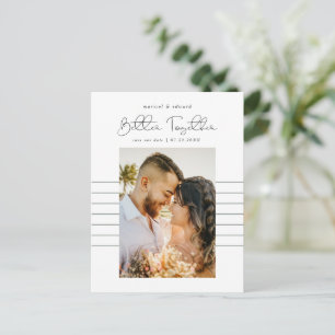Better Together Modern Script Photo Save Date Announcement Postcard