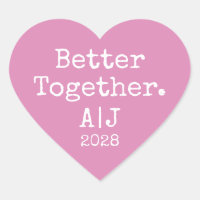 Better Together Monogram Year Fuchsia Wedding