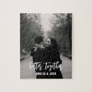 Better Together Newlyweds Photo Wedding Keepsake Jigsaw Puzzle