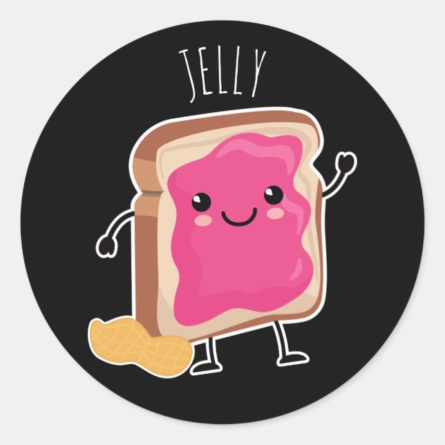 Better Together (PB & J): Jelly Classic Round Sticker (Front)