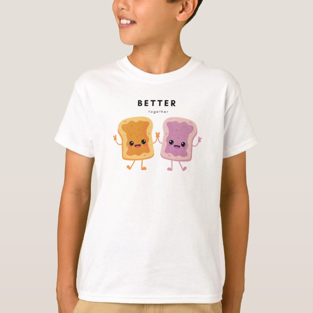 Better Together Peanut Butter and Jelly Kids Shirt (Front)