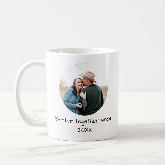 Better Together Personalised Photo Year Couple Coffee Mug (Left)