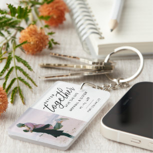 Better Together Photo save The Date Key Ring