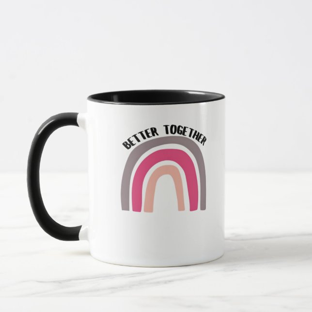 Better Together Rainbow Joyful Aesthetic  Mug (Left)