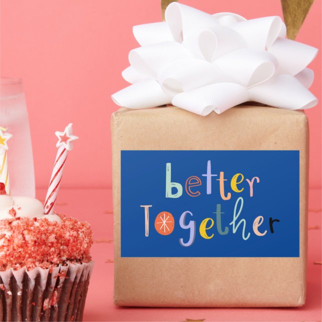 Better Together Rectangular Sticker (Party)