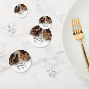 Better Together Script Photo Save The Date Confetti