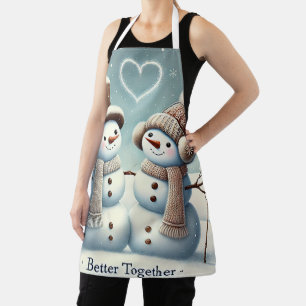 Better Together Snowman-A Heartwarming  Apron