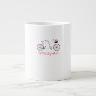 Better Together Tandem Bicycle Together Modern De Large Coffee Mug