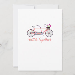 Better Together Tandem Bicycle Together Modern Des Holiday Card