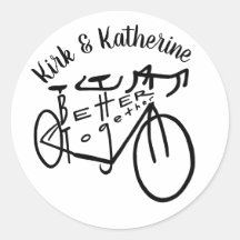 Better together tandem biking personalised sticker