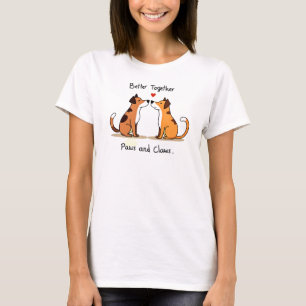Better Together: Two Cartoon Dogs T-Shirt