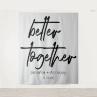Better Together Wedding Personalised Backdrop