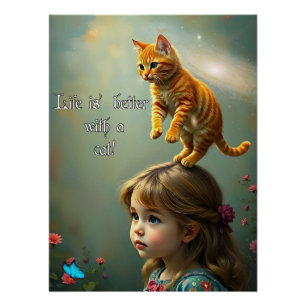 Better with a Cat Poster