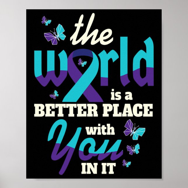 Better with You Suicide Awareness Mental Health  Poster (Front)