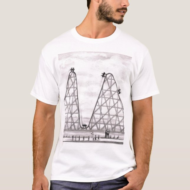 Better Worse Roller Coaster at Amusement Park Draw T-Shirt (Front)