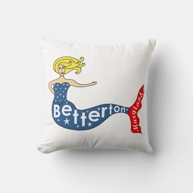Betterton, Maryland Mermaid Cushion (Front)