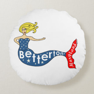 Betterton, Maryland Mermaid Round Cushion