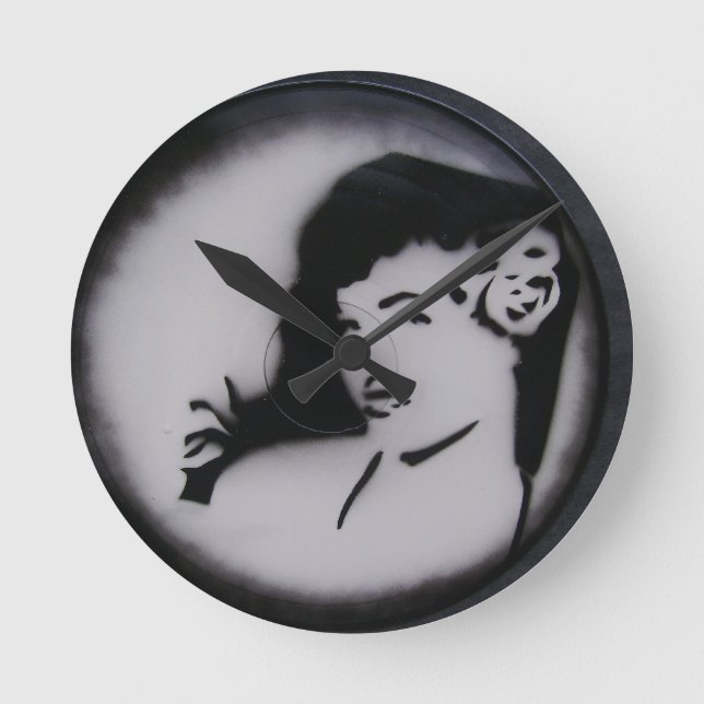 bettie page.JPG Round Clock (Front)